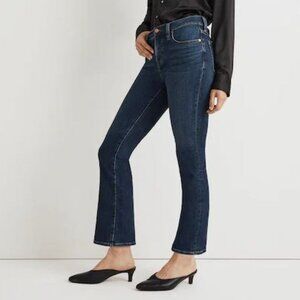 Madewell Mid-Rise Kick Out Crop Jeans Size 31 Colleton Wash